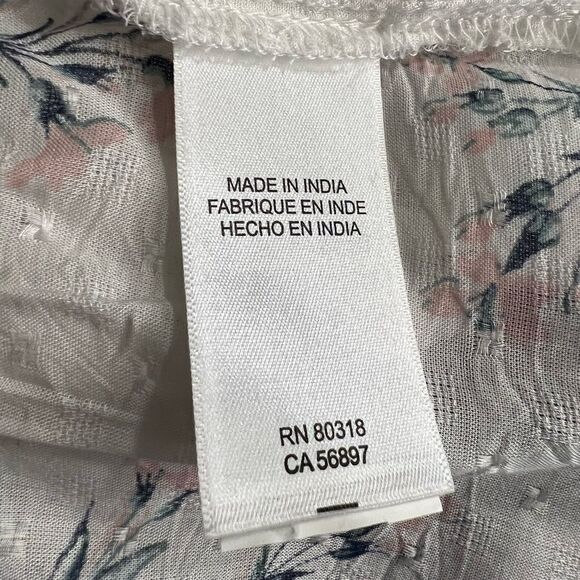 Lucky Brand semi sheer floral pattern size M blouse - Picture 5 of 8